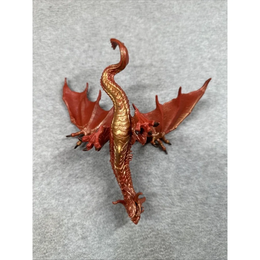Safari‎ Ltd Thunder Dragon 2013 Mythical Realms Red Bronze Figure Collectible